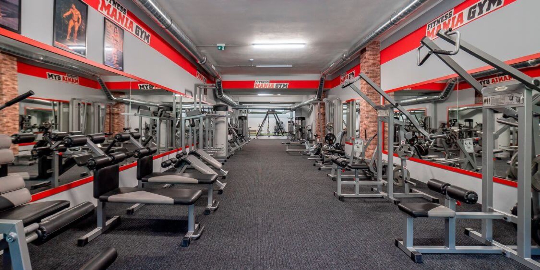 Interiér Fitness Mania Gym po rekonstrukci